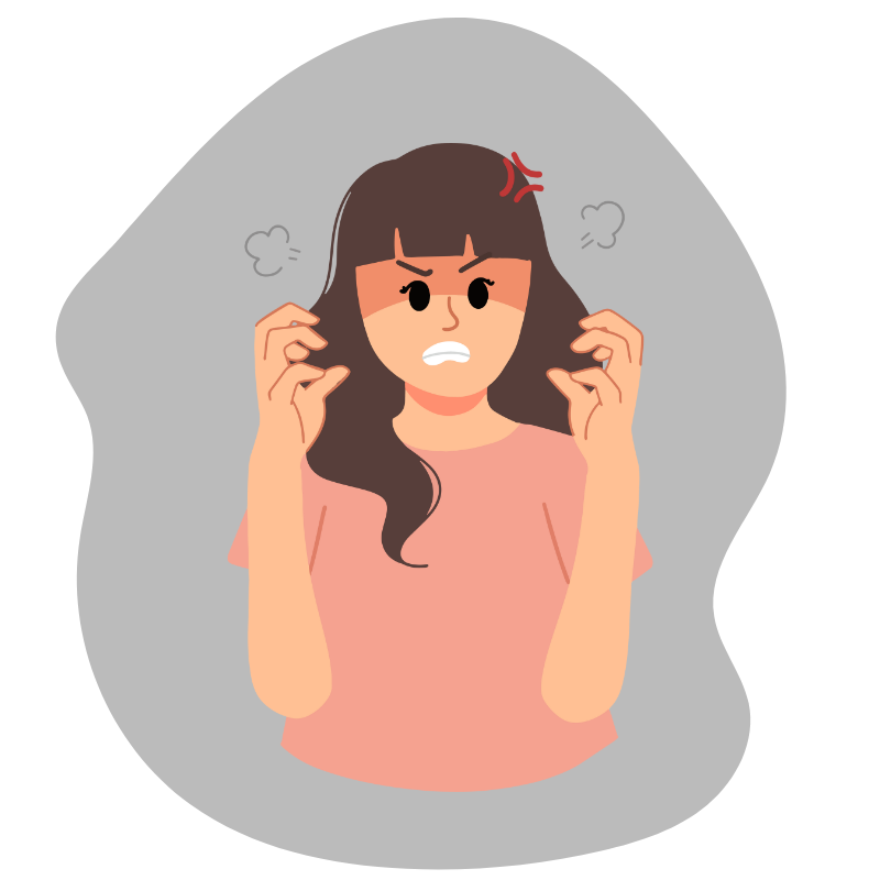 18 avatar of girl very angry and frustrated
