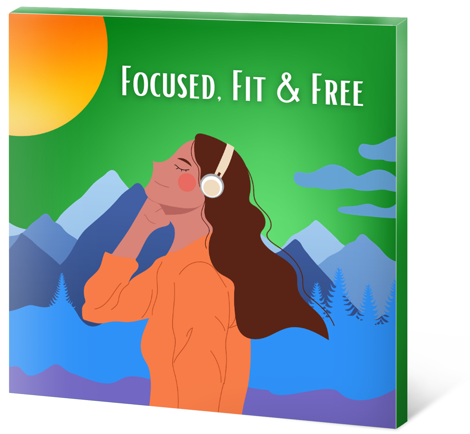 focused fit and free product image on a cd cover