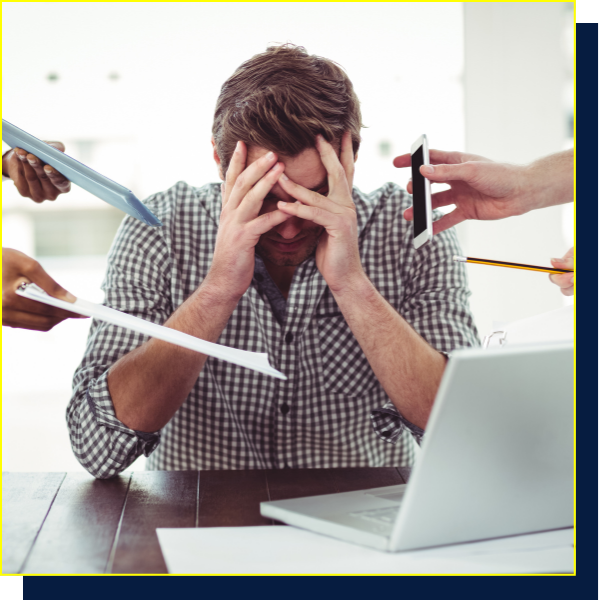 stressed man