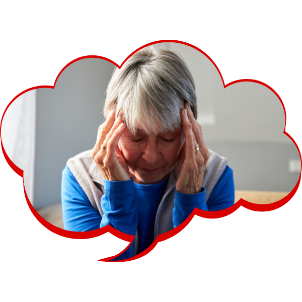 thought bubble woman